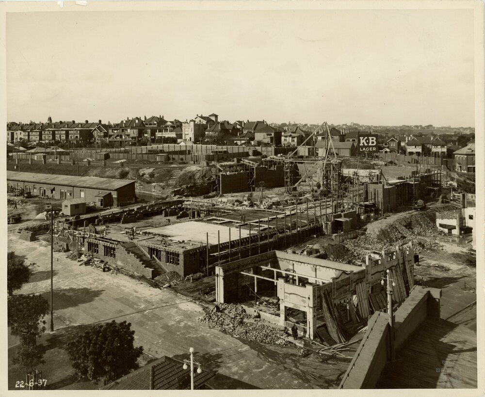 Commemorative Pavilion construction, 1937