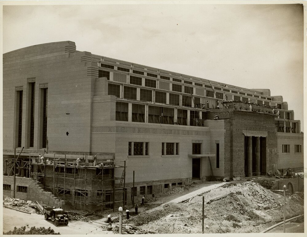 Commemorative Pavilion construction, 1937
