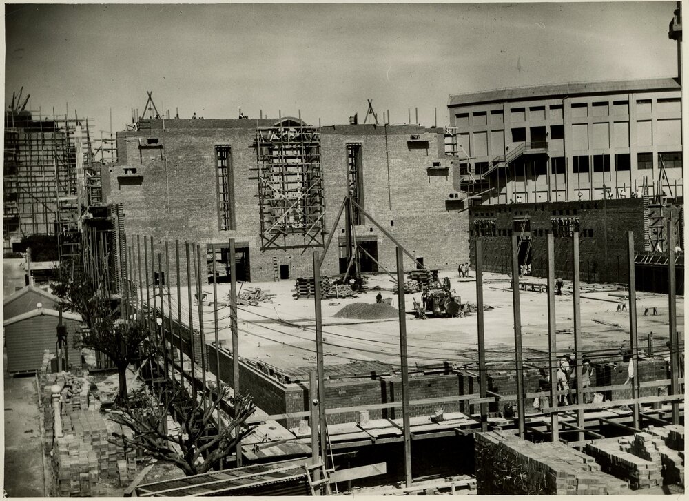 Commonwealth Pavilion under construction, 1937