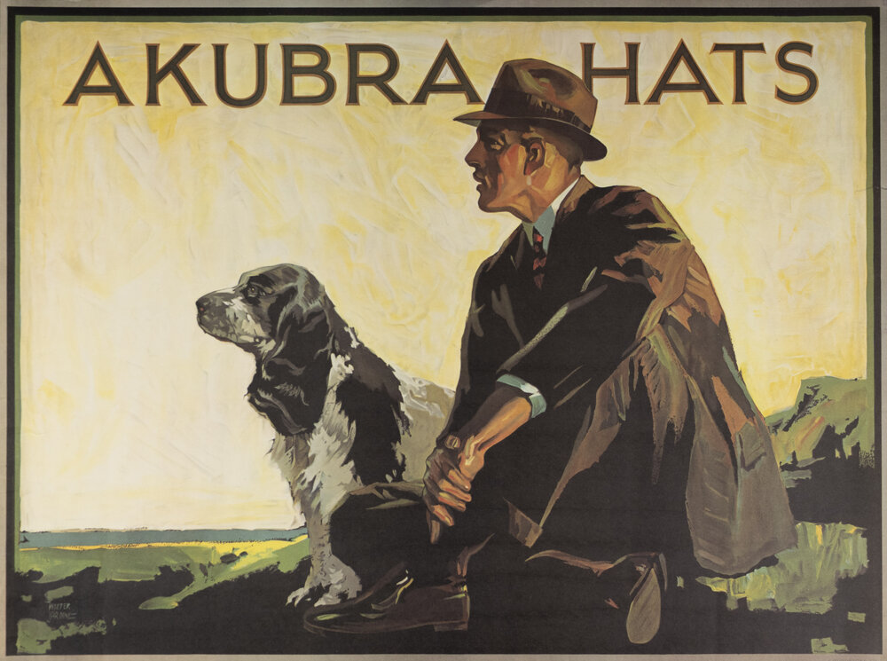 Akubra Hats Poster, c.1930s