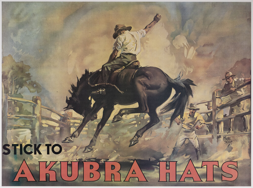 'Stick to Akubra Hats' Poster, c.1930s