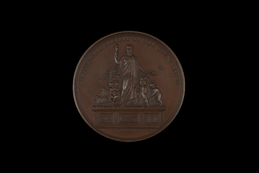 Medallion Awarded to WMH Gibbons for Poultry, 1870