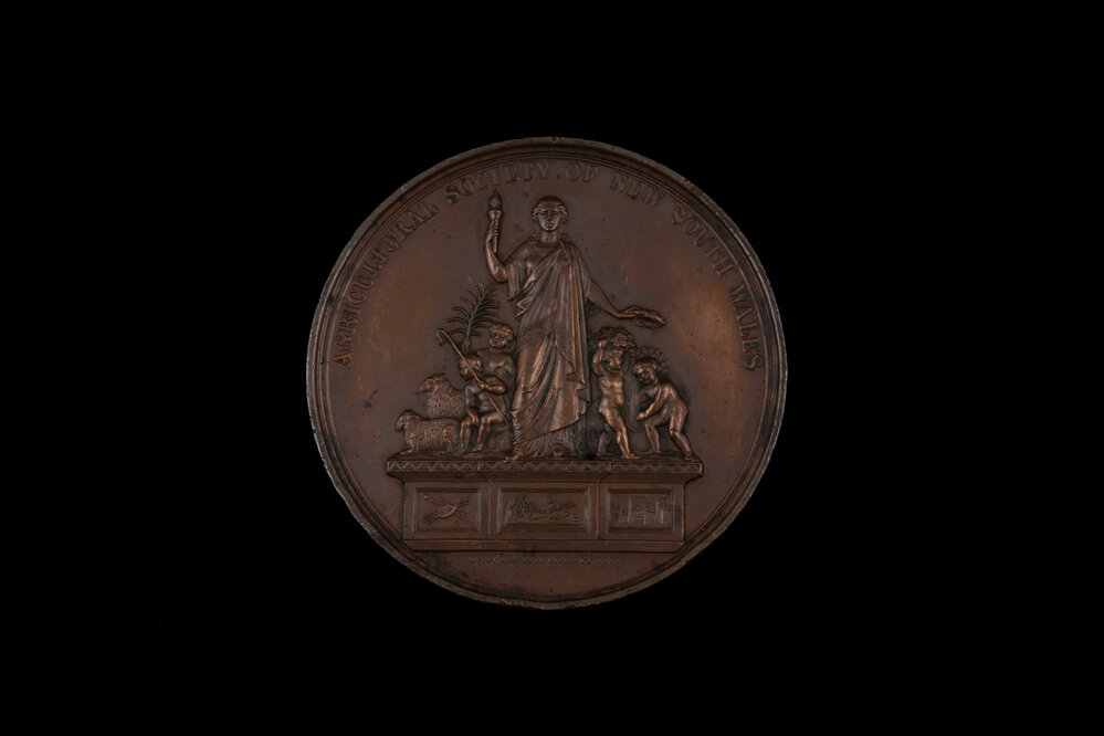 Medallion Awarded to Angus Mackay for Specimen Grasses, 1877