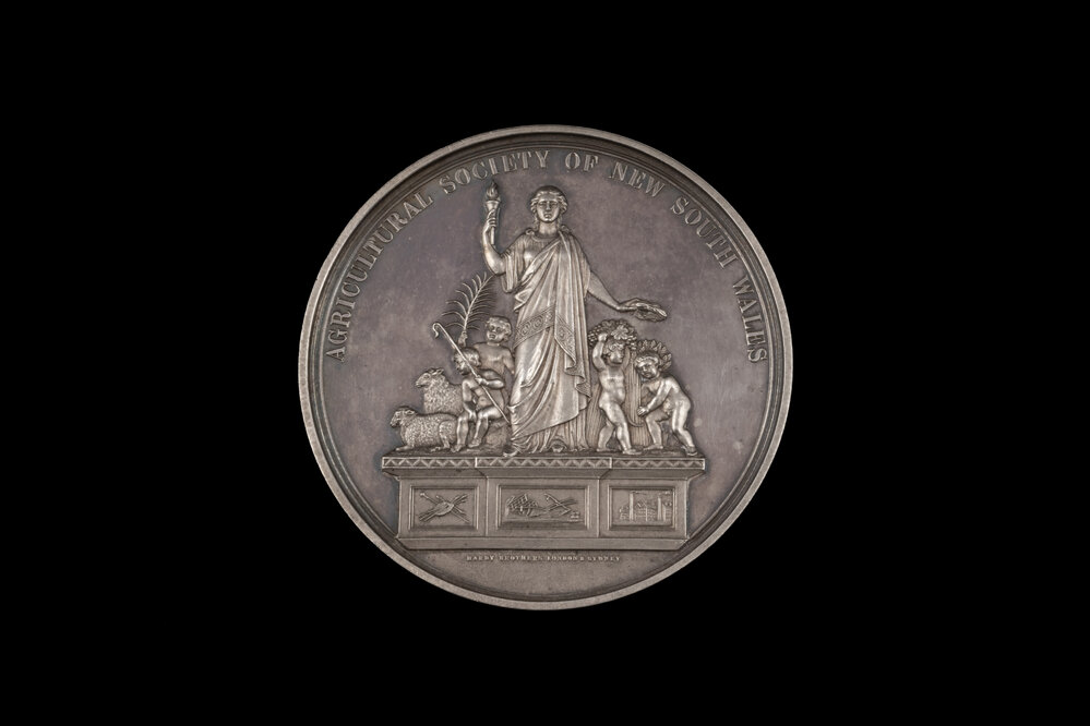 Medallion Awarded to Barnes &amp; Smith Bros for Largest Number of Exhibits, 1876