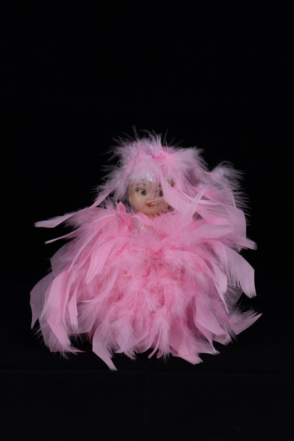 Pink Feather Kewpie Doll, 1997