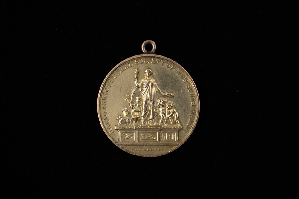 Medallion Awarded to McMillan for Most Successful Rider or Driver Trotting Events, 1934