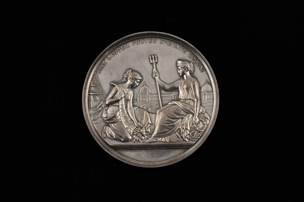 International Exhibition Medallion Awarded to Mrs Lord for Silk, 1862