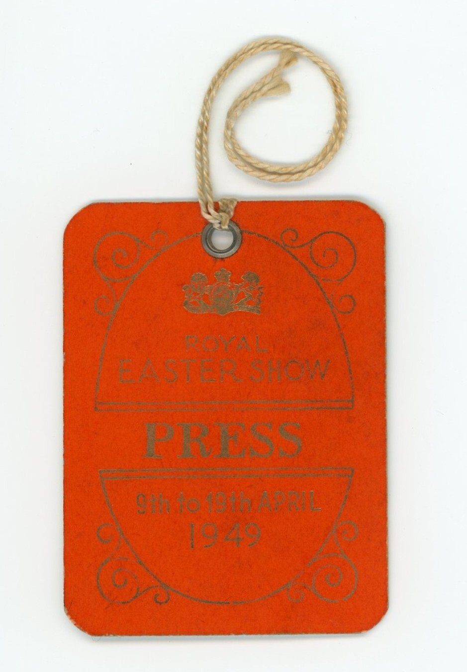 Press Admission Pass, 1949