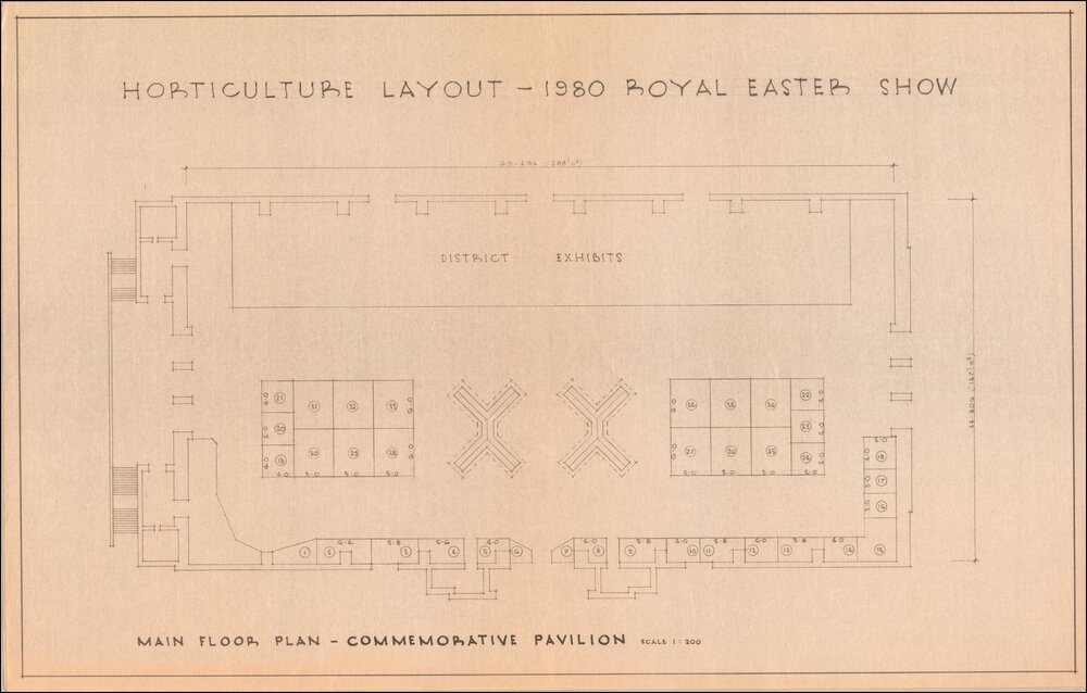 Moore Park - Commemorative Pavilion Main Floor Layout, 1980