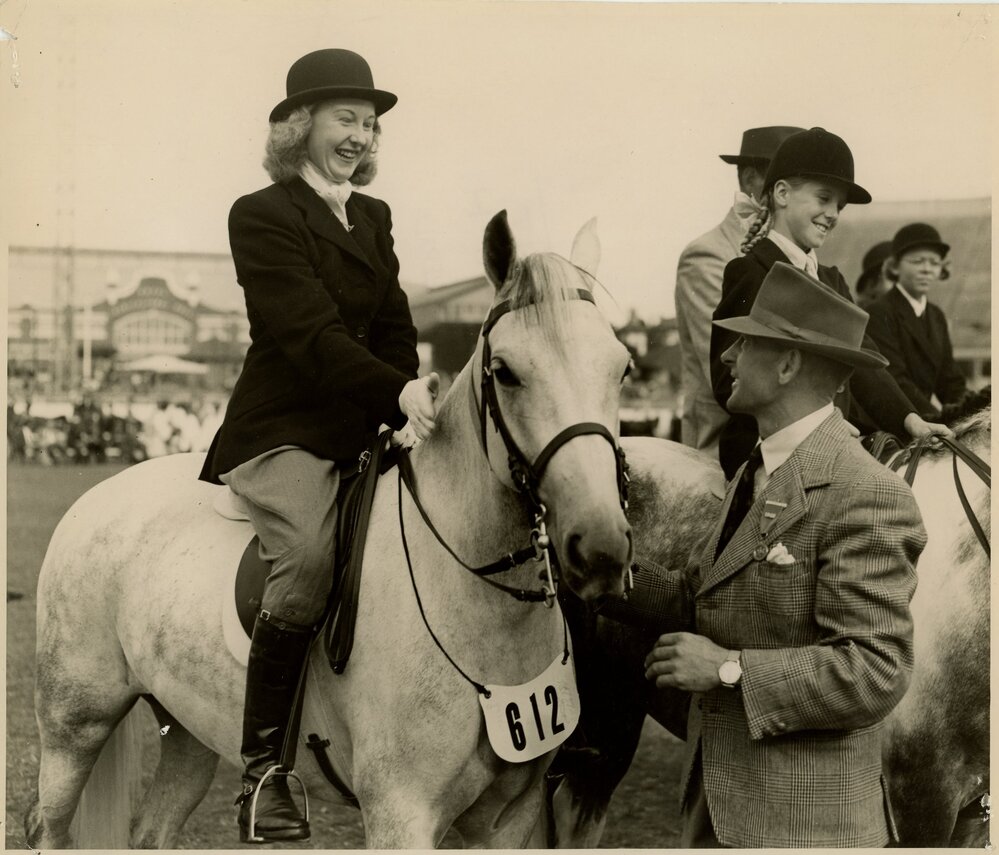 Miss P. Bolton on Horse Lexie, 1948