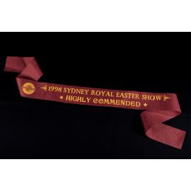 Highly Commended Ribbon, 1998