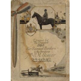 Dinner Program, 1922