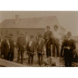 Woodchopping at a Property, c.1880