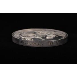 International Exhibition Medallion Awarded to Mrs Lord for Silk, 1862