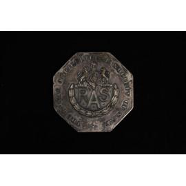 Medallion Awarded to Wilson for Champion Pure Bred Steer, 1950