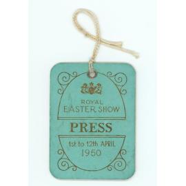 Press Admission Pass, 1950