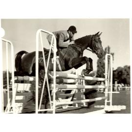Charlie Matthews show jumping, c.1950
