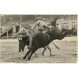 Arthur Winter Buckjumping at the Show, 1940