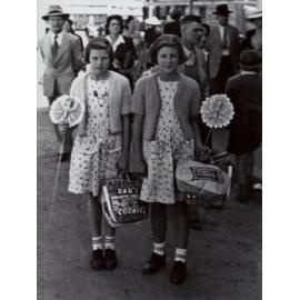 Girls with Showbags and Kewpie Dolls, c.1945-1955
